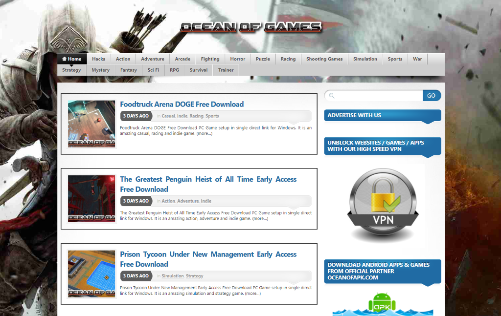 Top 2 websites to download pc games for free 